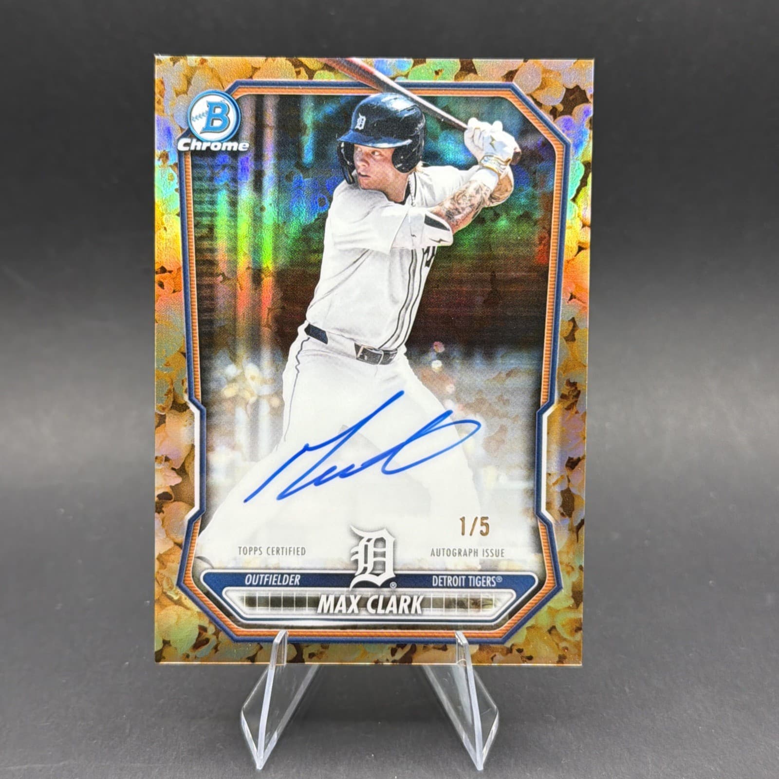 2026 Bowman Baseball Max Clark 1st Auto Popcorn 1/5 Detroit Snack Pack