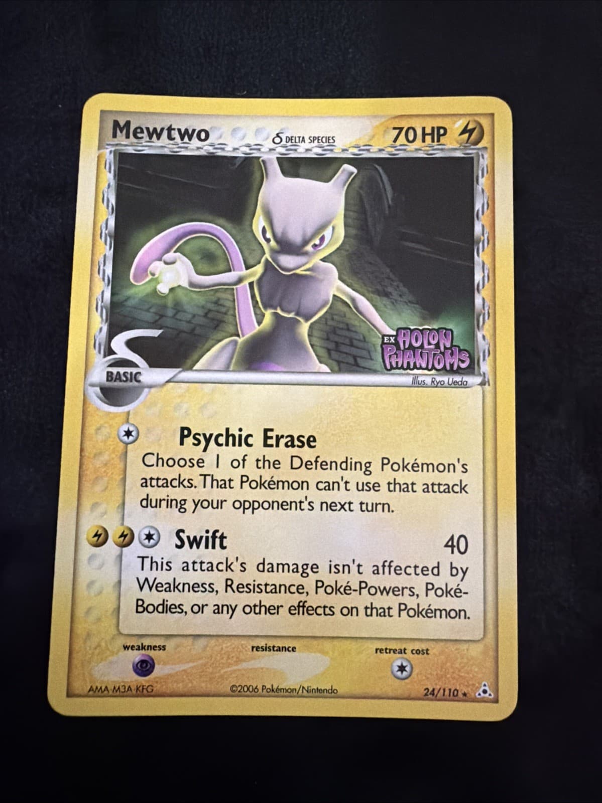 Pokemon TCG Mewtwo Delta Species 24/110 Holon Phantoms Reverse Holo Stamp