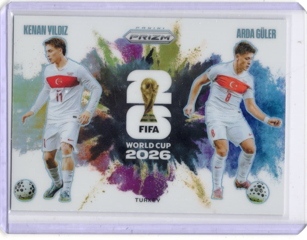 2026 Panini Prizm FIFA World Cup Arda Guler/Kenan Yildiz Color Blast Duals