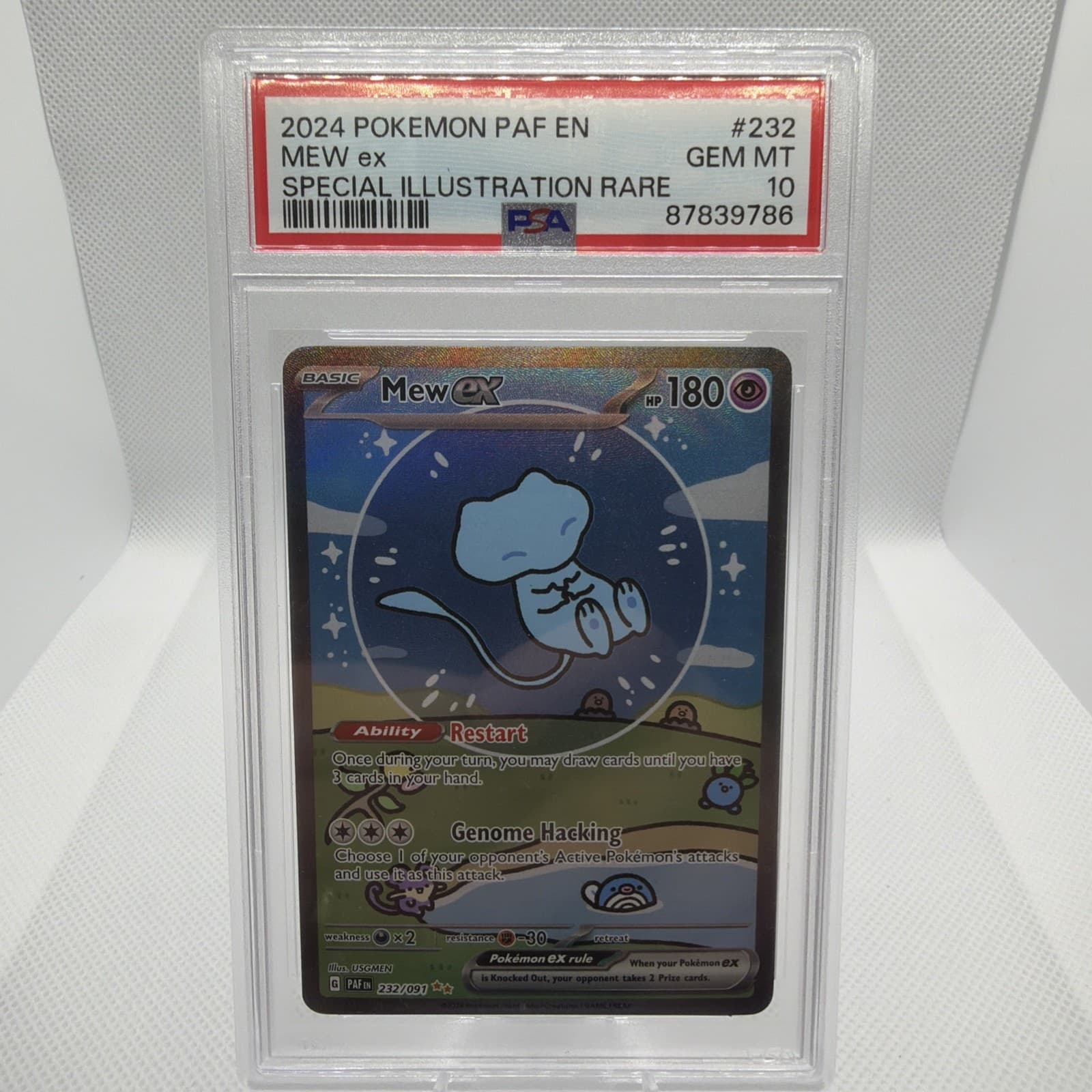 2024 POKEMON PAF EN-PALDEAN FATES SPECIAL ILLUSTRATION RARE#232 MEW EX PSA 10