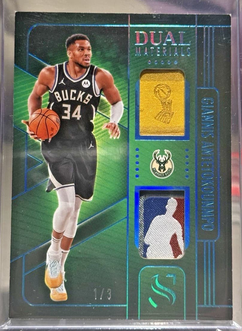 2024 Panini Silhouette Giannis Antetokounmpo Game-Worn Logoman Finals Patch 1/3
