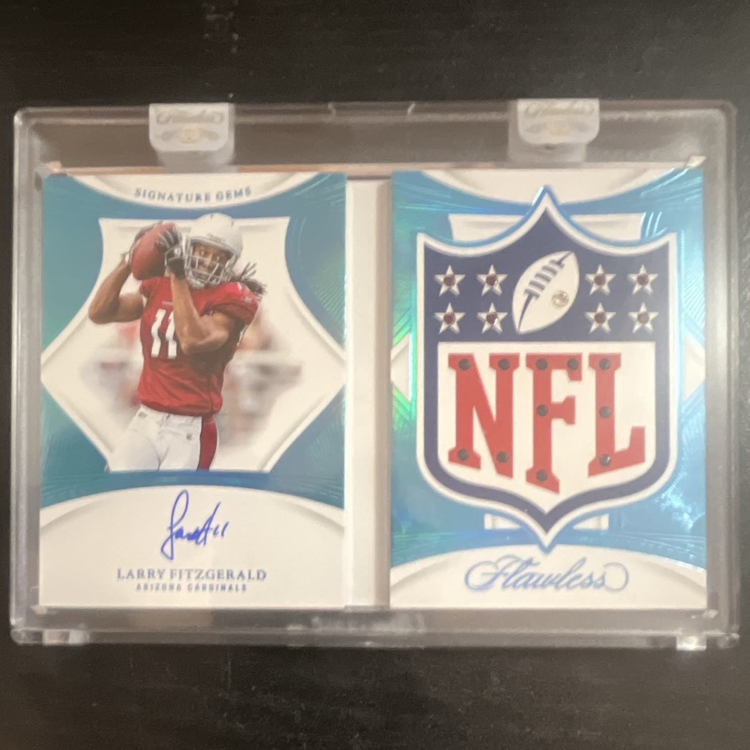 2025 Flawless 1/1 SIGNATURE GEMS SHIELD AUTO BOOKLET of LARRY  FITZGERALD