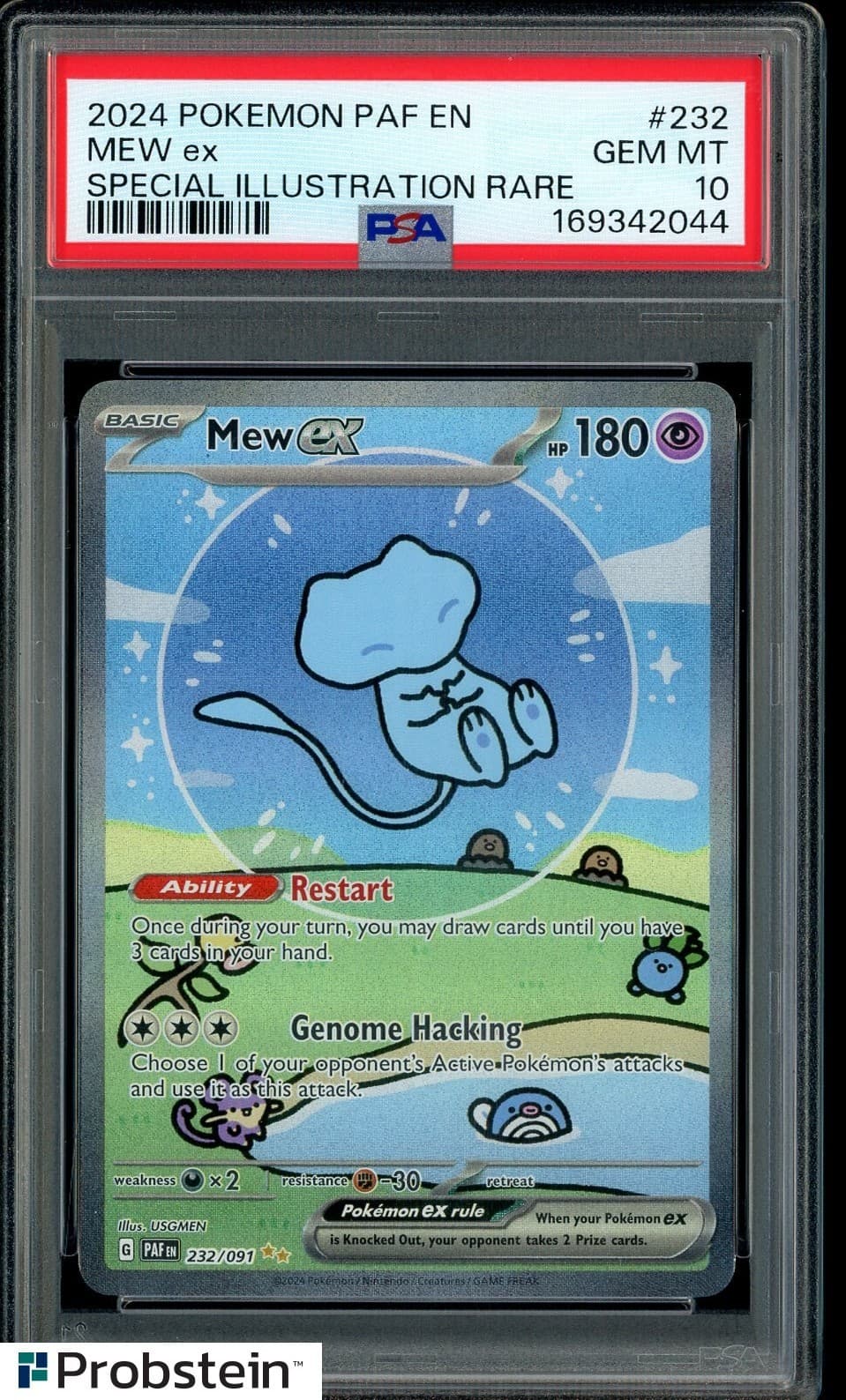 2024 Pokemon PAF EN Special Illustration Rare #232 Mew ex PSA 10 GEM MINT