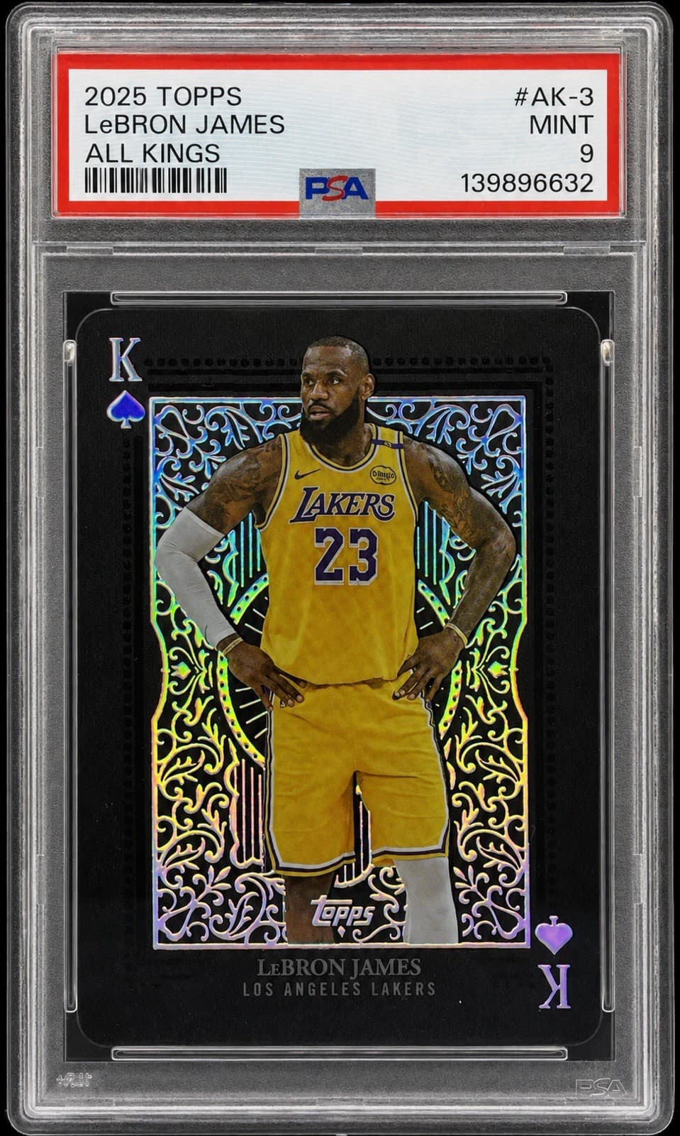 Topps 2025-26 All Kings Insert LeBron James AK-3 Lakers PSA 9