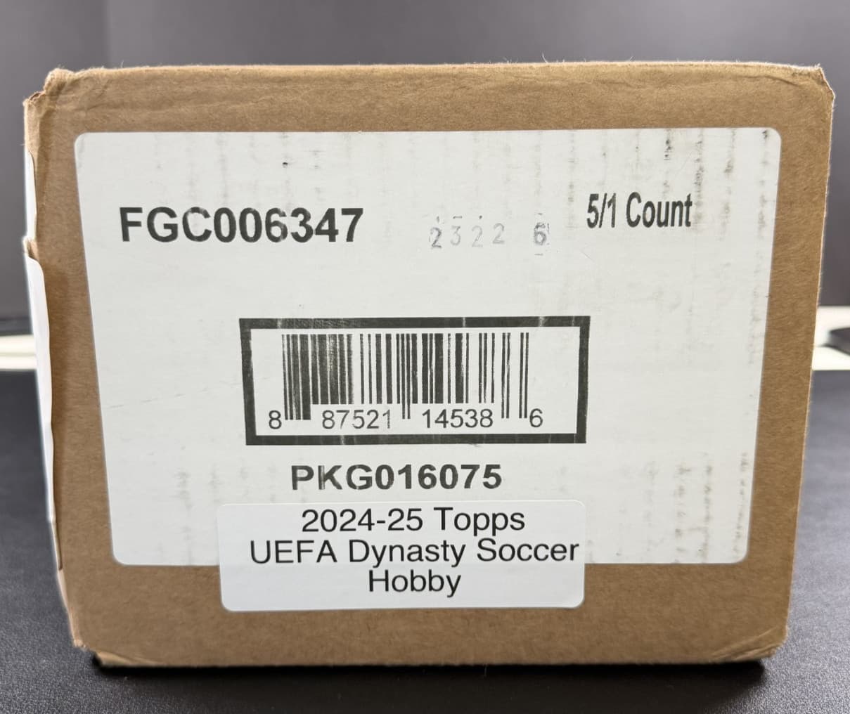2024-25 TOPPS DYNASTY UEFA CHAMPIONS LEAGUE SOCCER SEALED 5 BOX HOBBY CASE