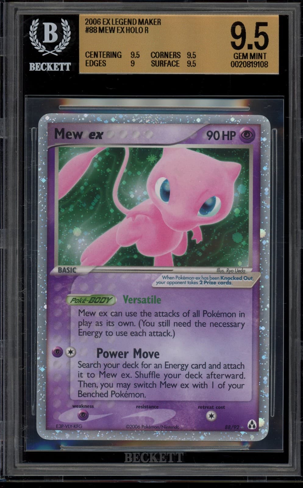 Pokemon Mew ex EX Legend Maker Holo 88 BGS 9.5