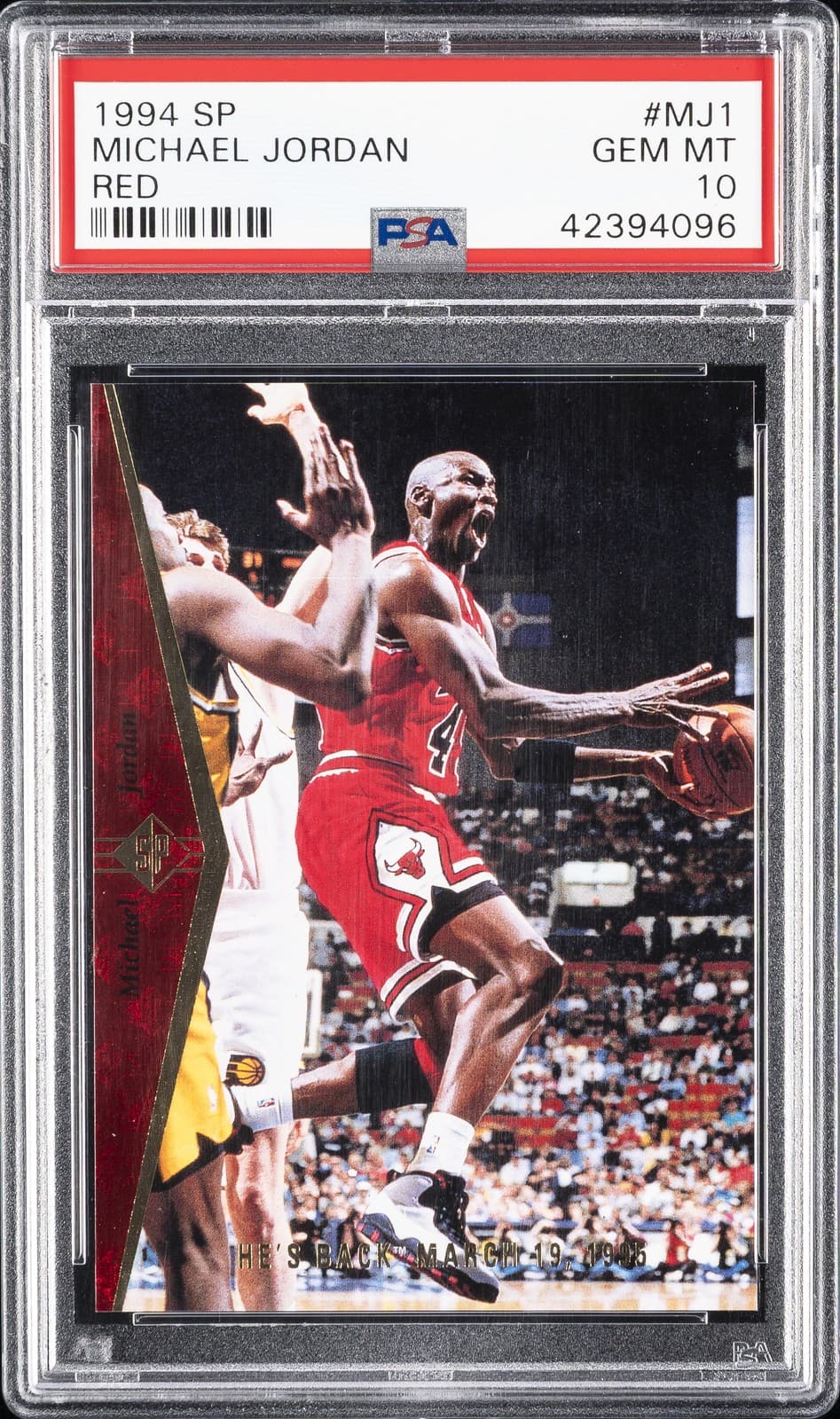 1994 SP RED #MJ1 MICHAEL JORDAN PSA 10