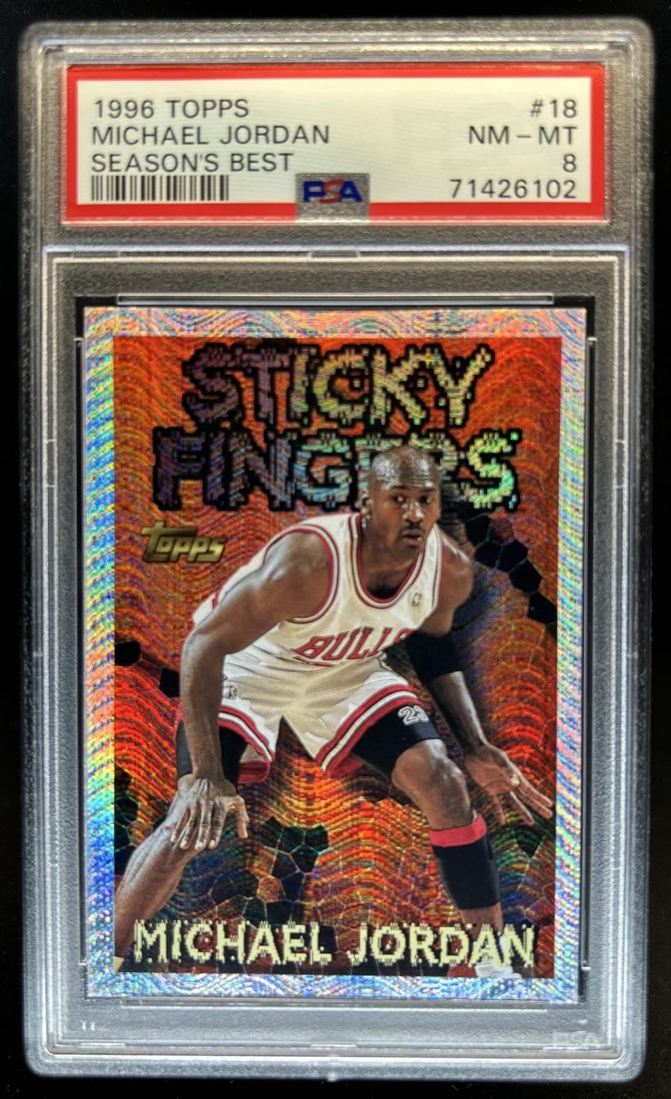 1996-97 Topps Michael Jordan Season's Best #18 Bulls PSA 8