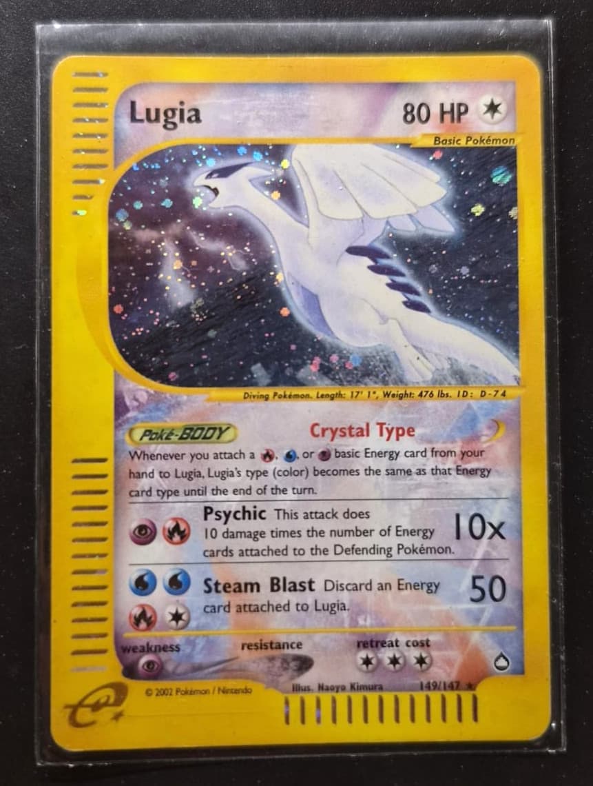 Pokemon AQUAPOLIS - #149/147 Lugia Crystal - Holo - ENG 