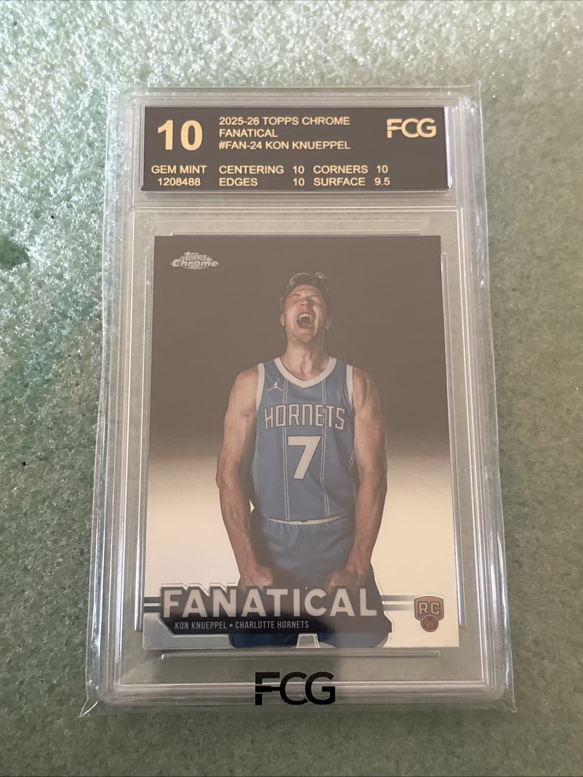2025-26 Topps Chrome - Fanatical Kon Knueppel Gem Mint 10 #FAN-24 (RC)
