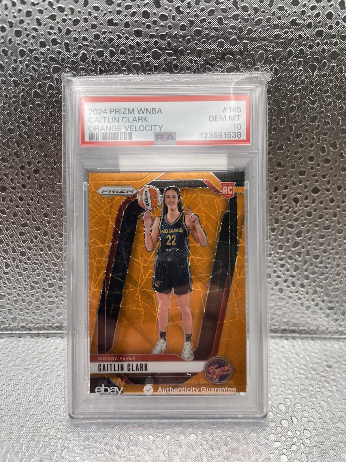 2024 Panini Prizm WNBA - Caitlin Clark #145 Orange Velocity Prizm (RC)