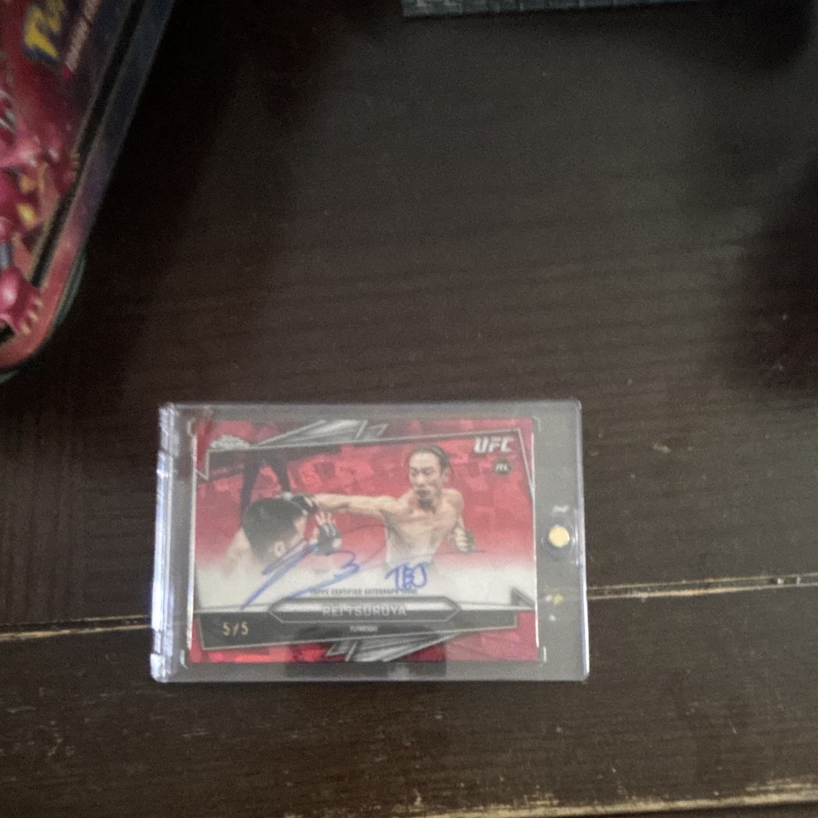 Topps 2026 Chrome Sapphire UFC Rei Tsuruya Rookie Card Autographs Red 5/5 BAV-RT