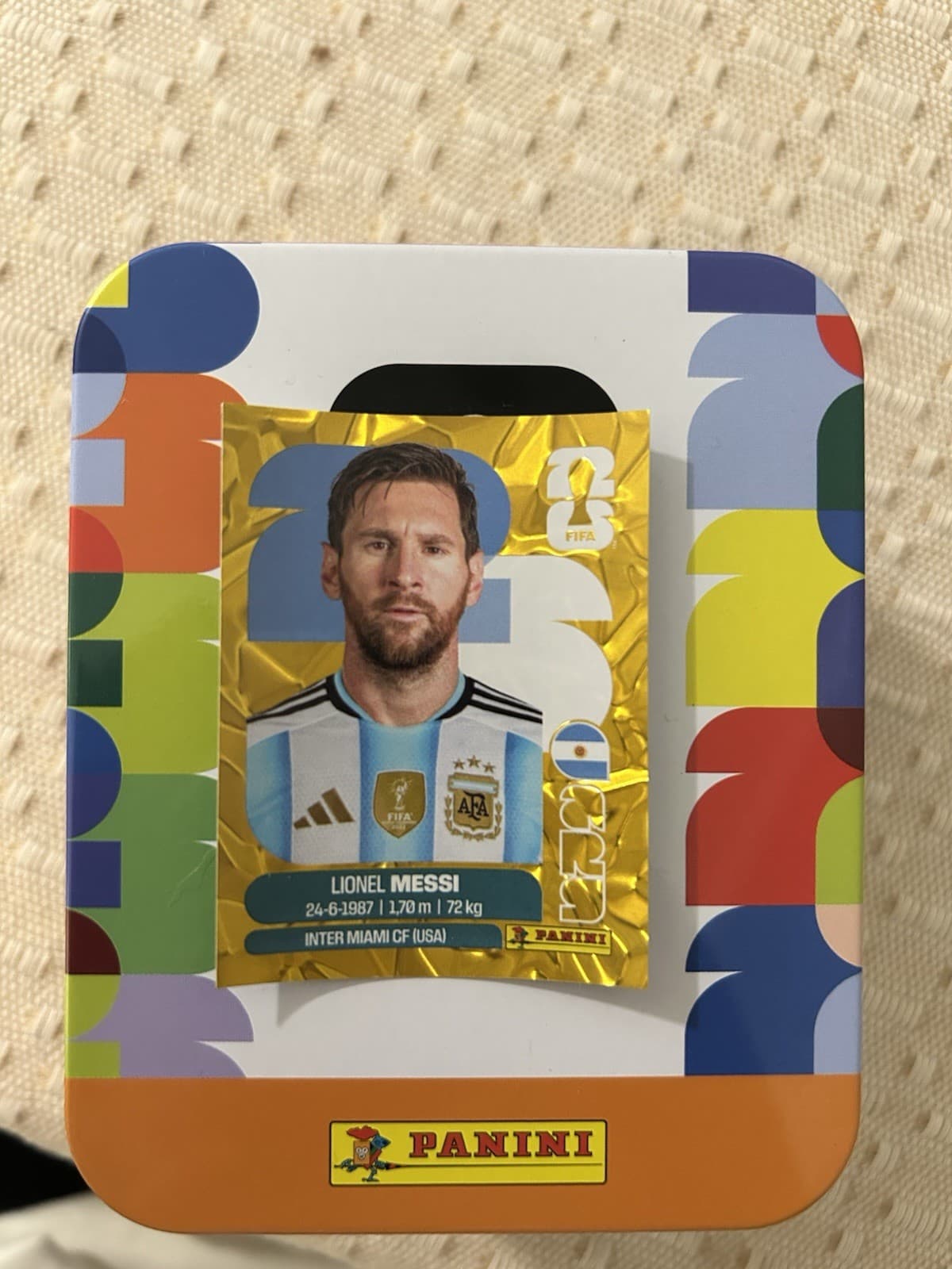 Panini FIFA Lionel Messi Sticker D-20 Argentina Inter Miami CF Soccer Card