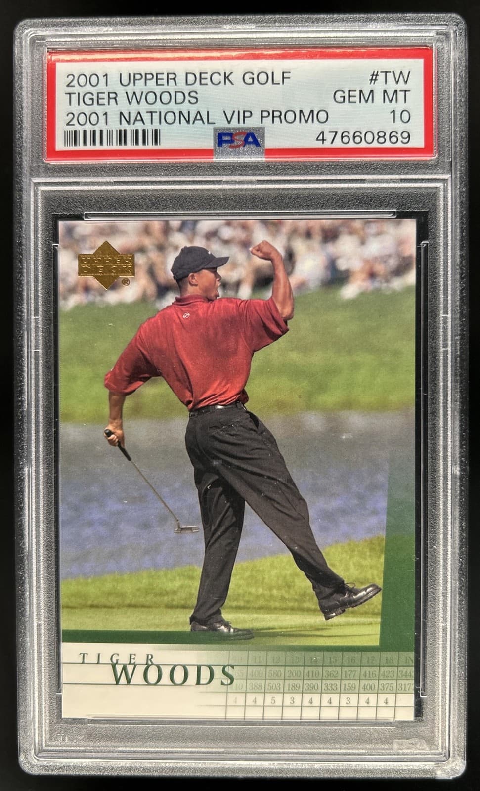 2001 Upper Deck Tiger Woods VIP Promos RC #TW PSA 10 GEM MINT Rookie