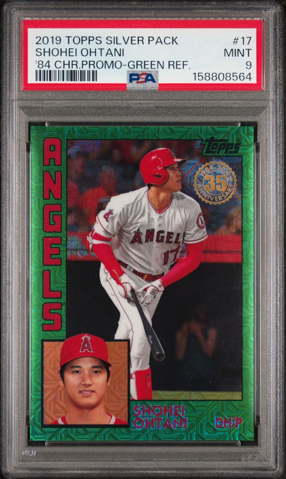 2019 Topps Silver Pack 1984 Chrome Promo #17 Shohei Ohtani 11/99 Psa 9