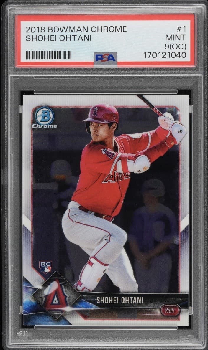 2018 BOWMAN CHROME #1 SHOHEI OHTANI Rookie  PSA 9