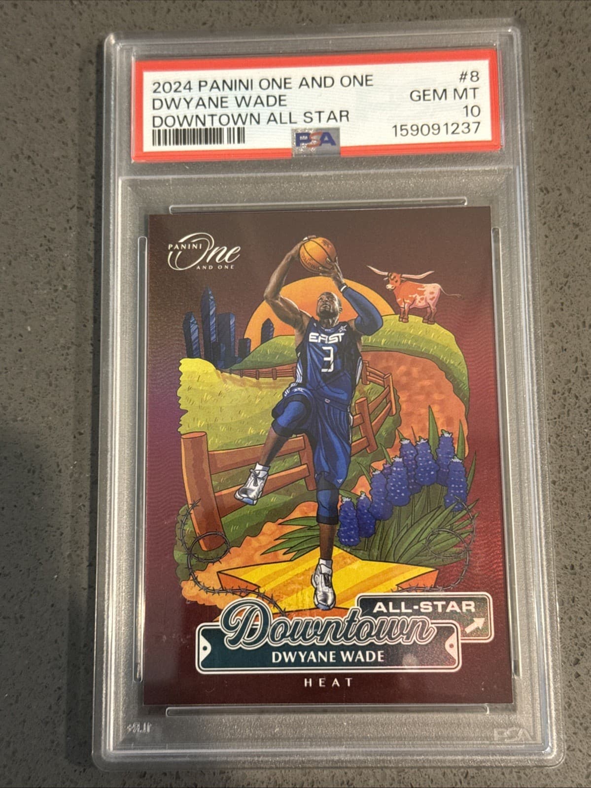 2024-25 Panini One and One - Dwyane Wade - Downtown All-Star - #8 SSP - PSA 10