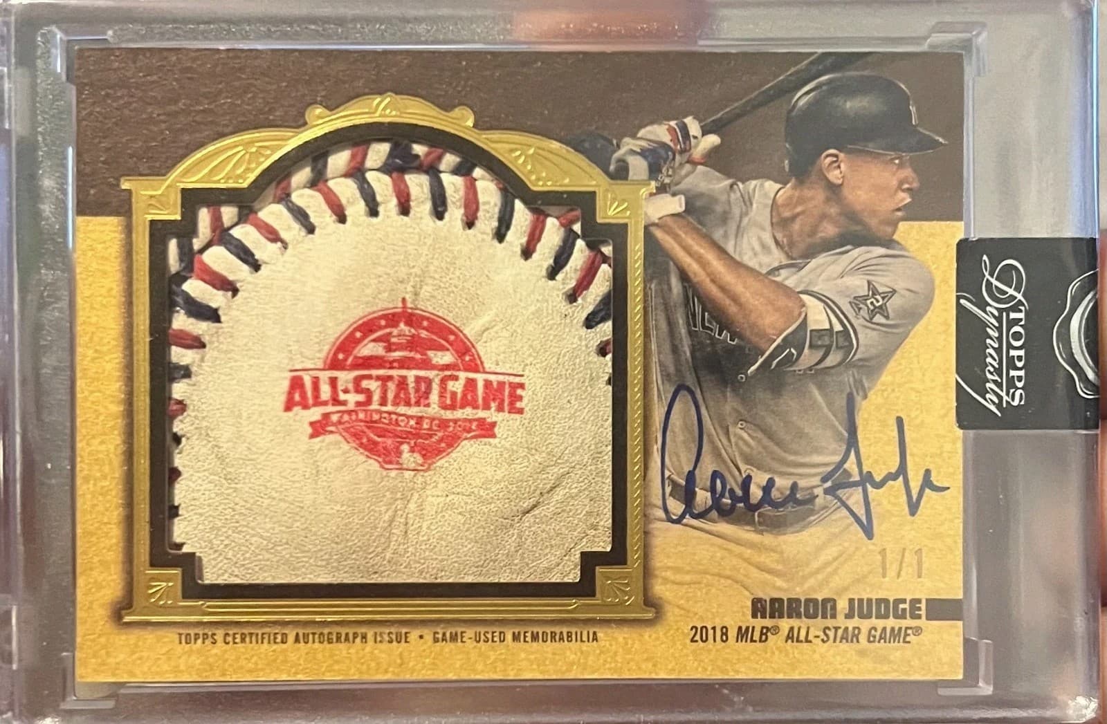 2019 Topps Dynasty All-Star Game Aaron Judge AU/Ball card 1/1