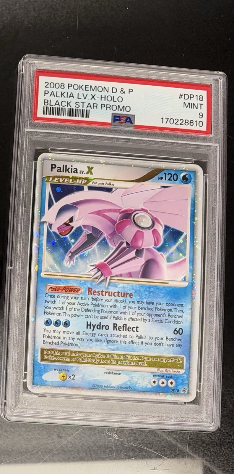 Pokemon TCG Palkia LV.X DP18 Diamond and Pearl Holo PSA 9 LOW POP!! NEW CERT!!