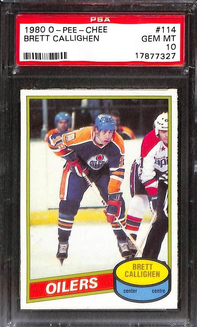1980 O-Pee-Chee #114 Brett Callighen PSA 10 GEM-MT 17877327 