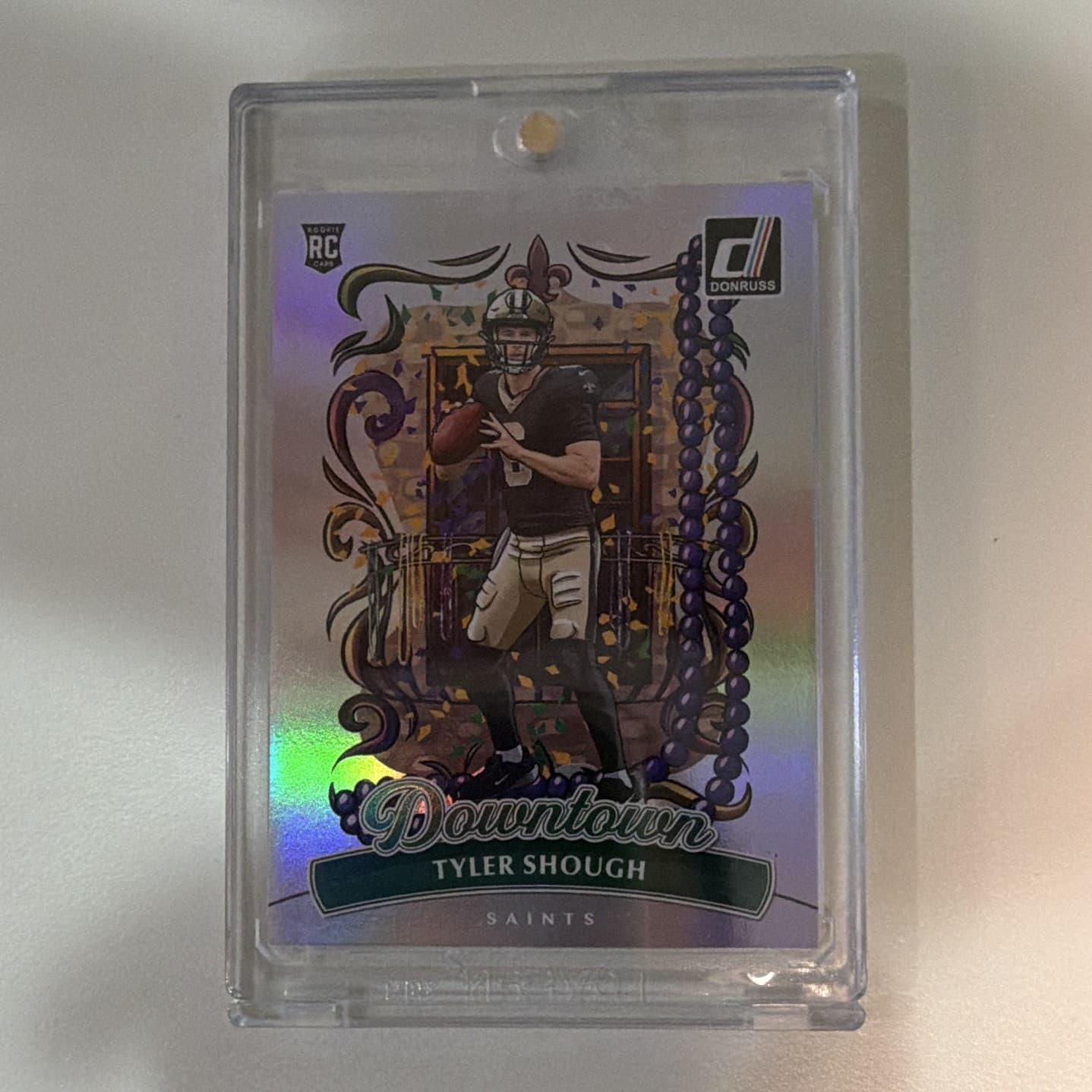 Panini 2025 Donruss Downtown! Tyler Shough Rookie Insert #19 Saints