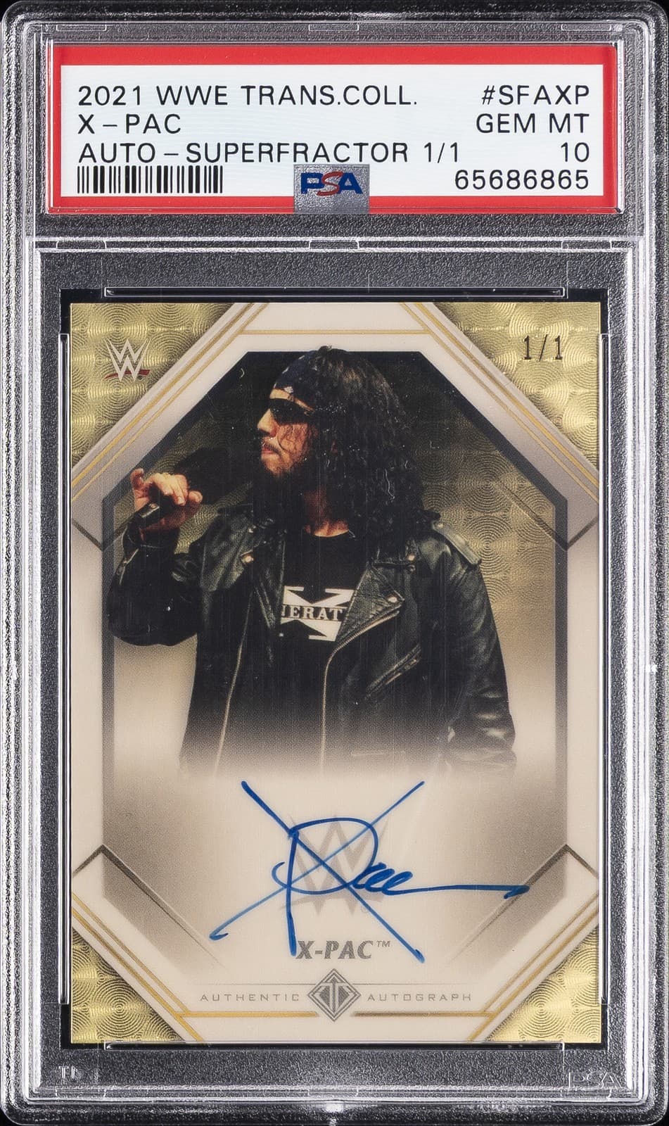 2021 Topps Wwe Transcendent Collection Auto Superfractor X-Pac 1/1 Psa 10