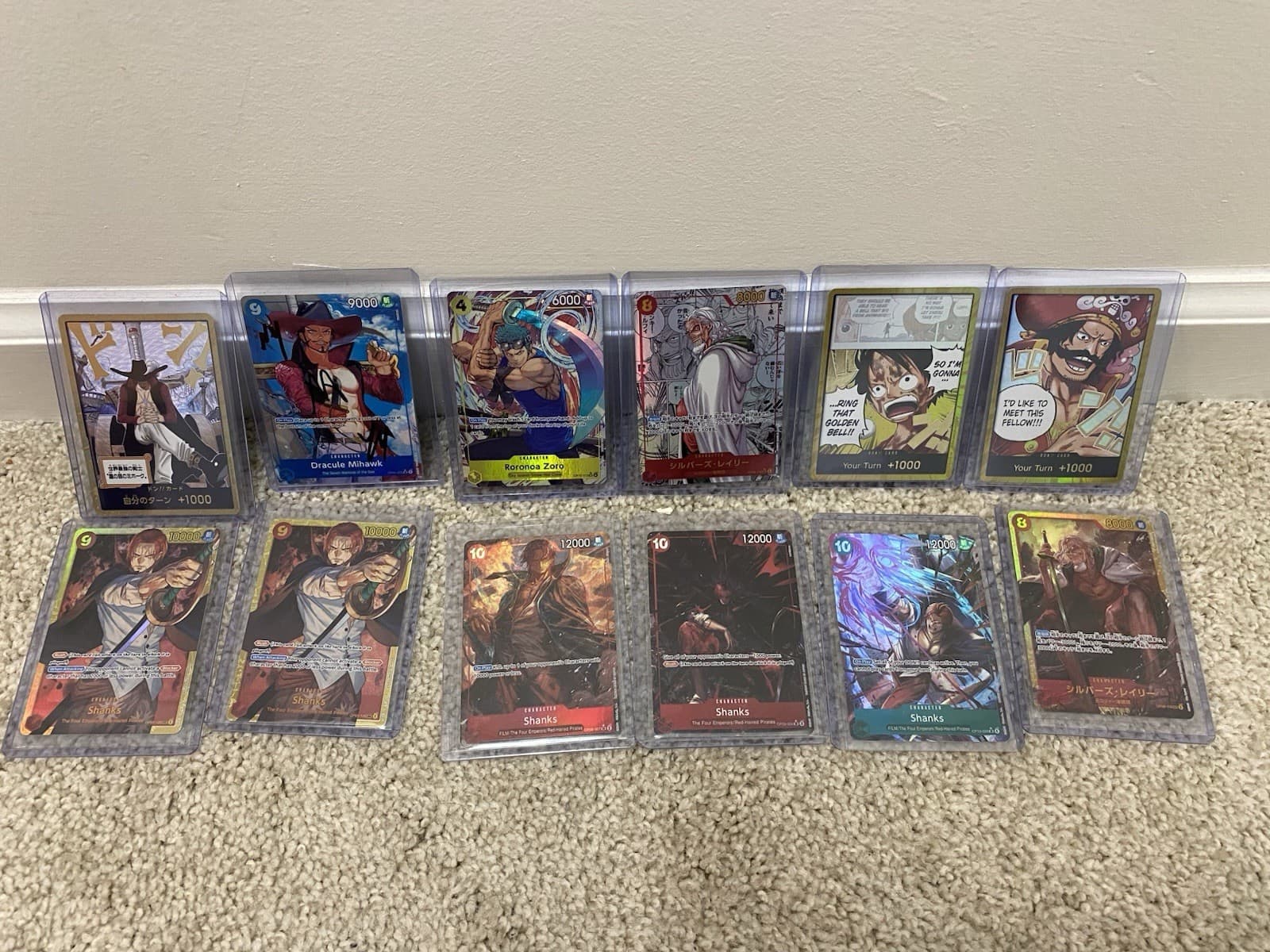 Bandai One Piece Card Game Huge Collection Lot Manga Rayleigh GEM and more