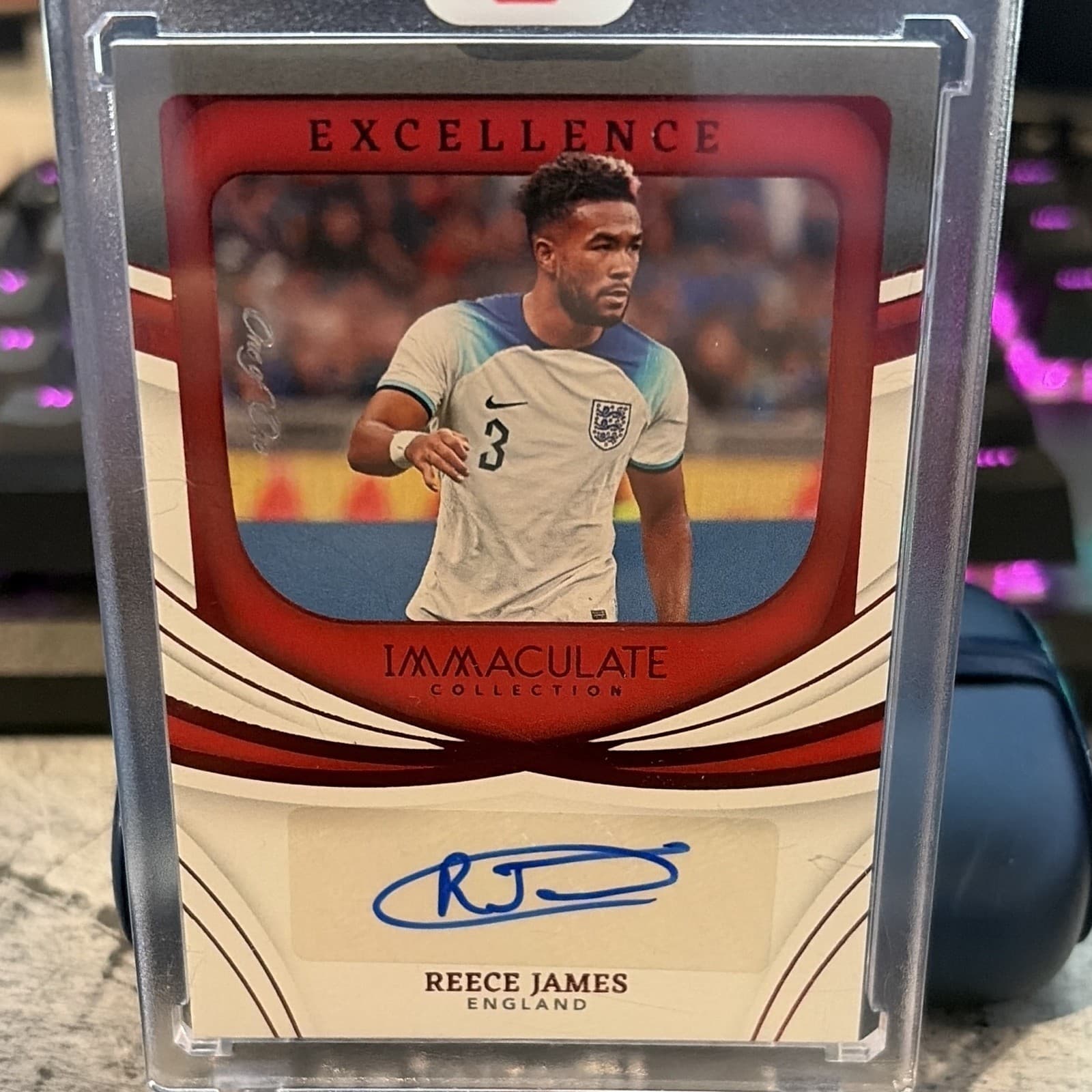 Panini 2022 Immaculate Collection Soccer Reece James Excellence EA-RJA Auto 1/1