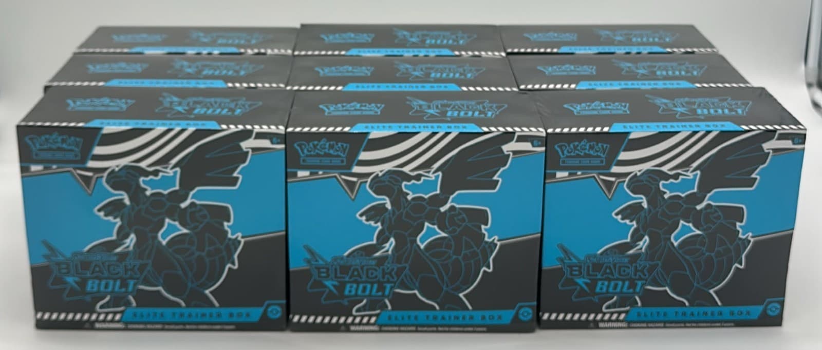 Lot of (9) Pokemon TCG Black Bolt Elite Trainer Boxes SEALED ETB