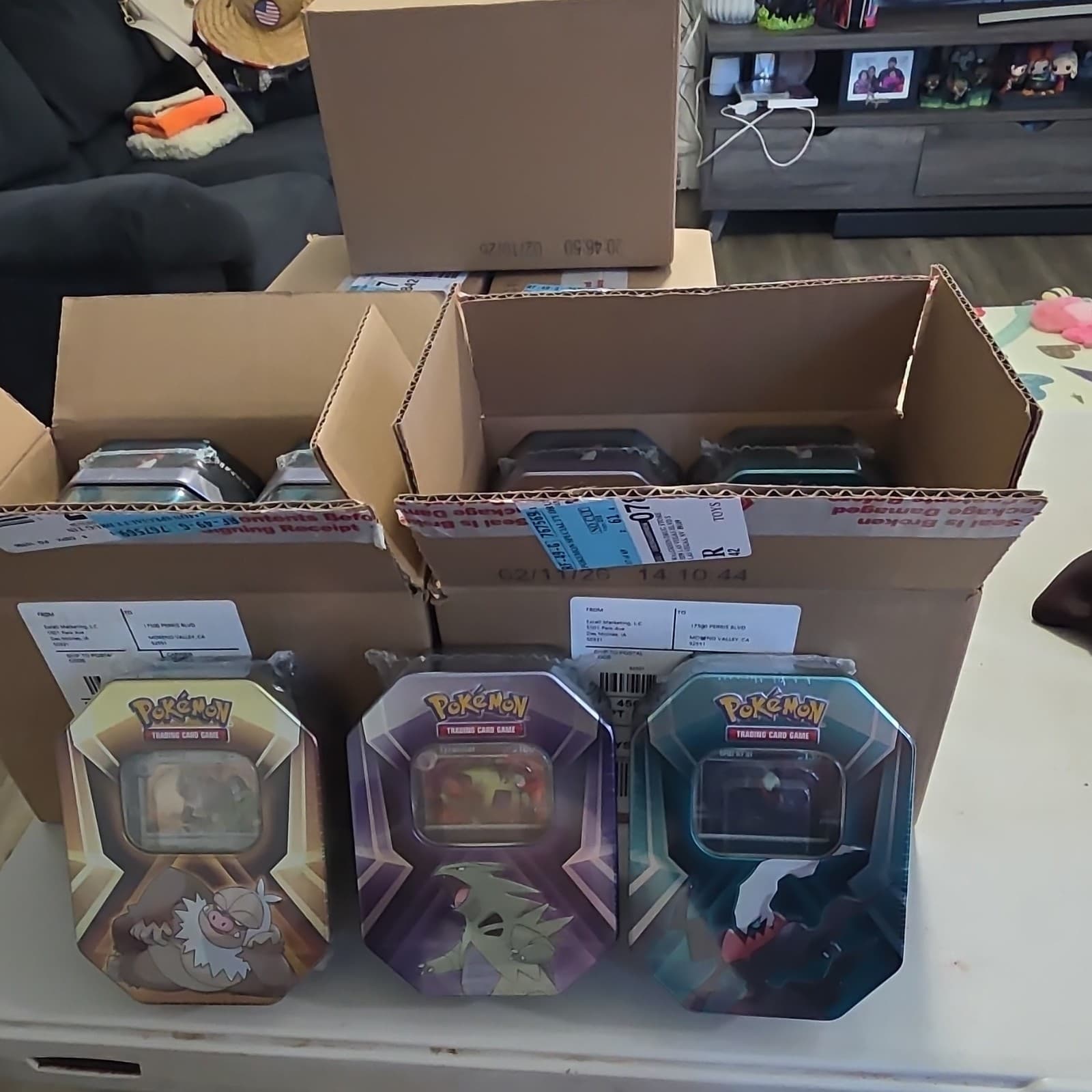 Pokemon TCG Triple Whammy Tins Bulk Lot of 30 Factory Sealed 90 Booster Packs