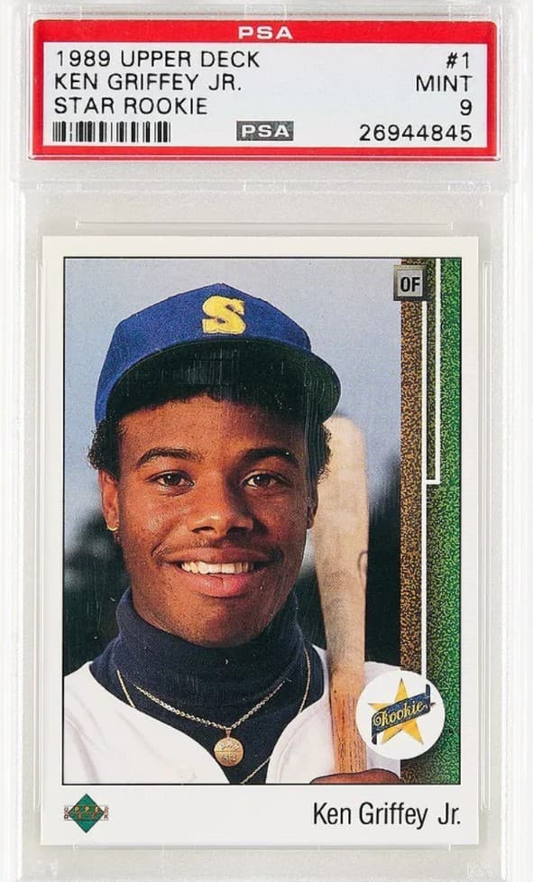 Upper Deck 1989 Star Rookie Ken Griffey Jr #1 PSA 9 Seattle Mariners MLB Card