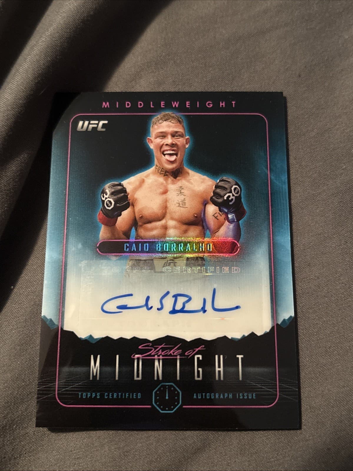 2024 Topps Midnight UFC Caio Borralho Autograph Card #SM-CBO MMA Auto