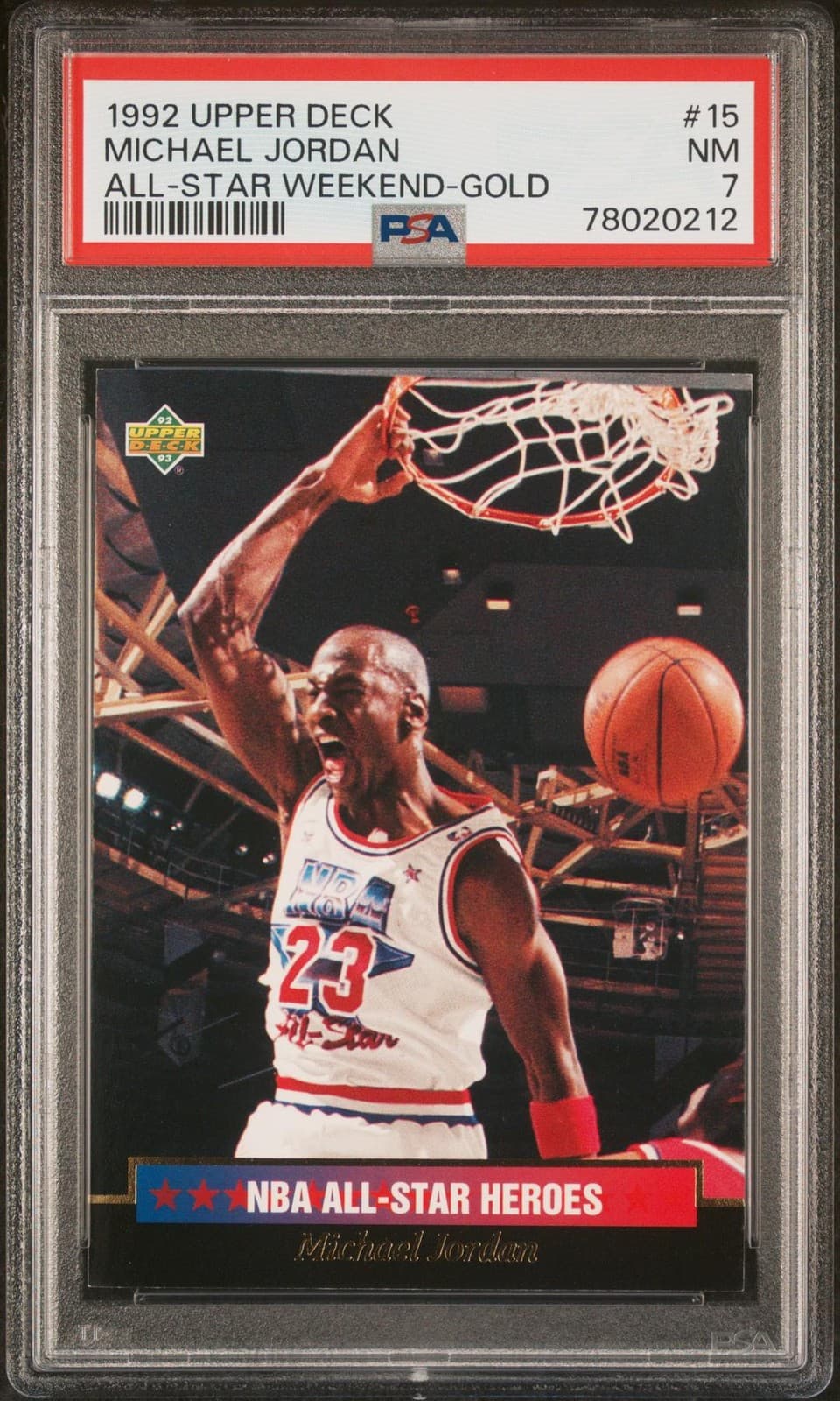 1992 Upper Deck Michael Jordan All-Star Weekend Gold #15 PSA 7