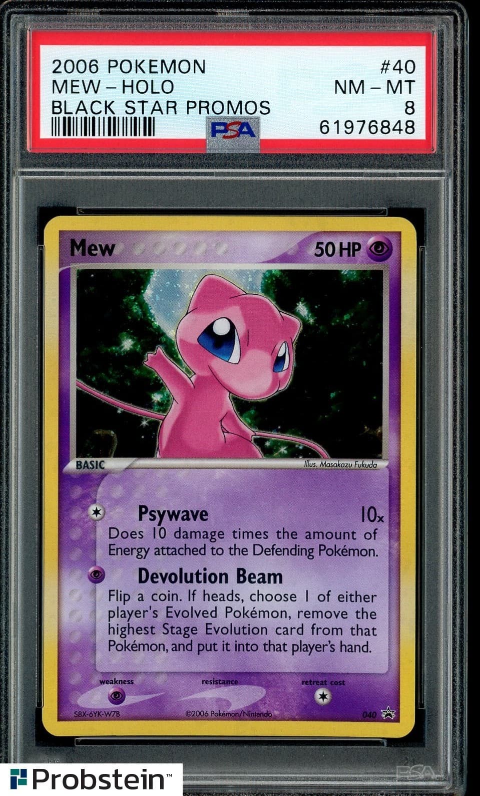 2006 Pokemon Black Star Promos #040 Mew Holo Bsp Psa 8 Nm-Mt