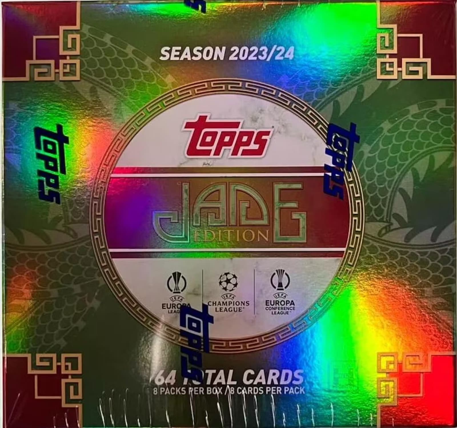2023-24 Topps UEFA Club Competitions Jade Edition Factory Sealed Hobby Box