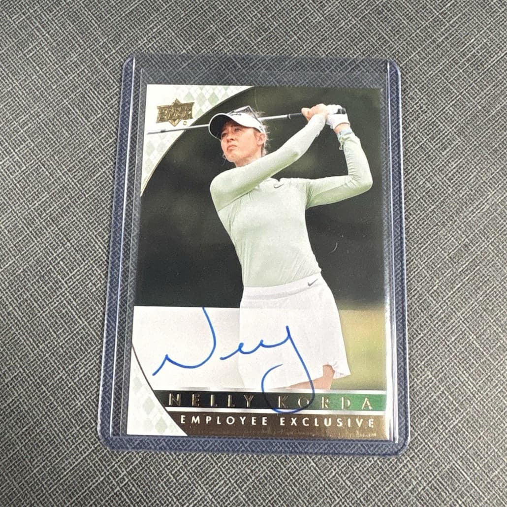 Upper Deck Autographed Employee Exclusive Nelly Korda Golf Card UD-KO