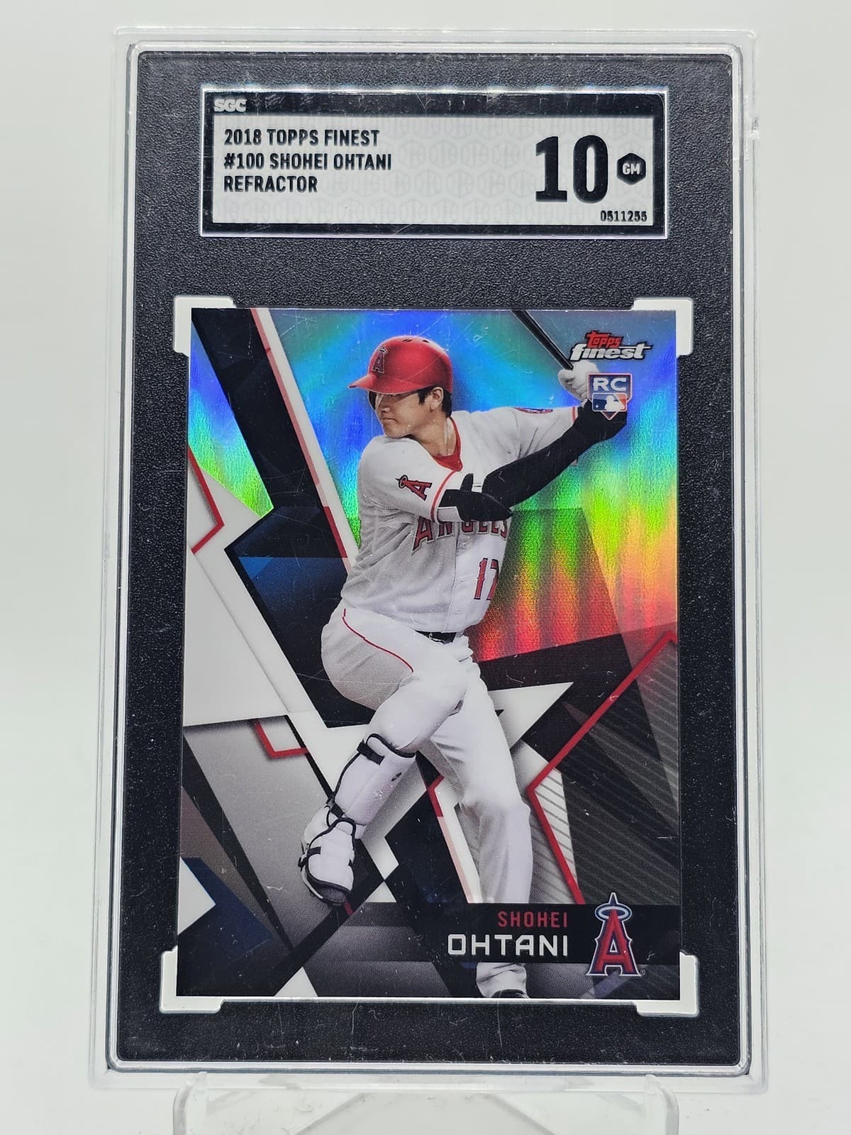 Shohei Ohtani 2018 Topps Finest Rookie Refractor Rc #100 Angels Gem Sgc 10 Q6822