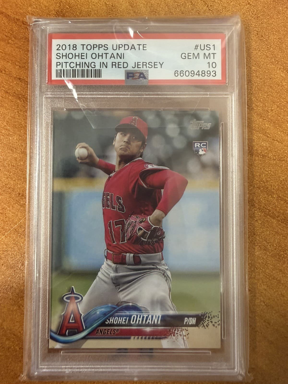 2018 TOPPS UPDATE #US1 SHOHEI OHTANI ROOKIE RC PSA 10