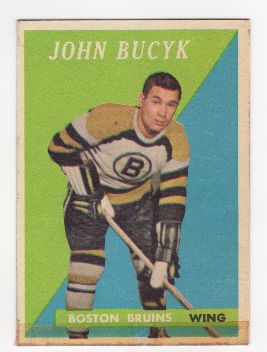 1958-59 John Bucyk Topps Hockey Bruins #40
