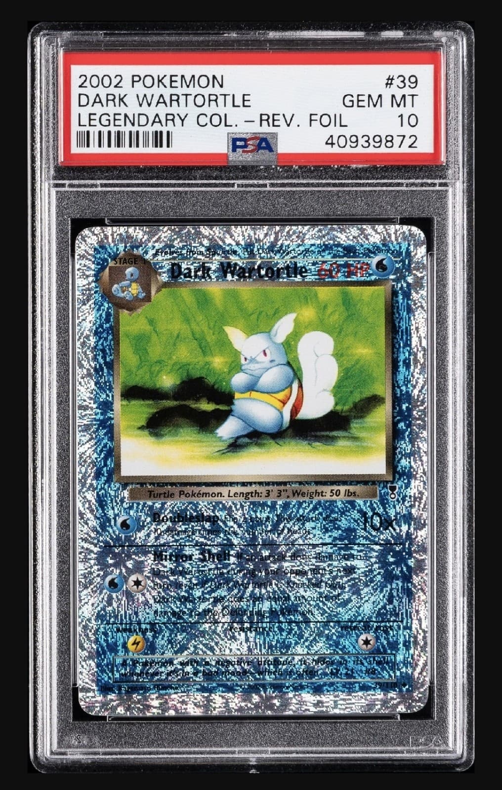 PSA 10 Dark Wartortle Reverse Holo #39  Legendary Coll. Pokemon Card