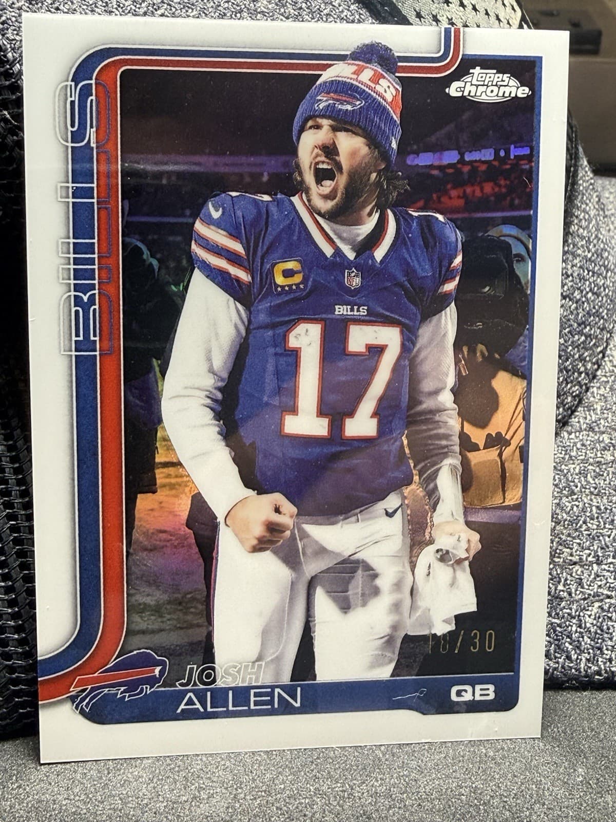 🔥2025 Topps Chrome Josh Allen White Refractor Image Variation /30 #34 SSP🔥