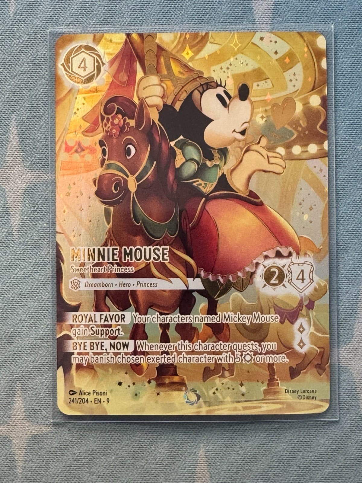 Disney Lorcana Fabled Iconic Minnie Mouse Sweetheart Princess Foil NM