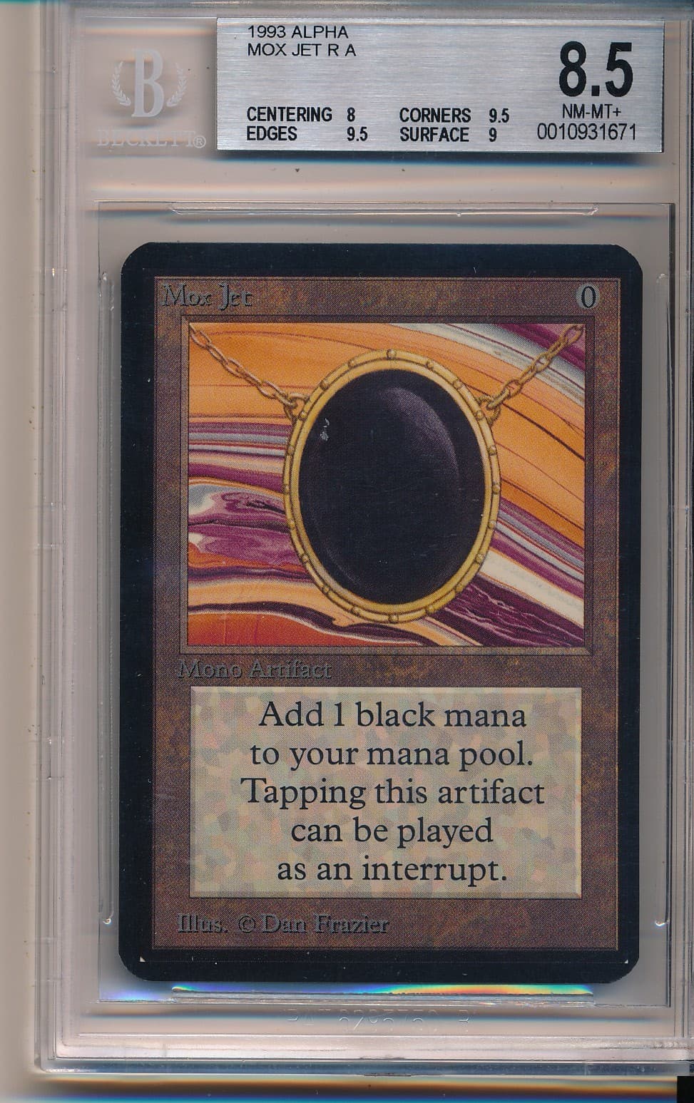 Alpha MOX JET POWER 9 BGS Graded 8.5 Magic The Gathering MTG Near Mint 1993