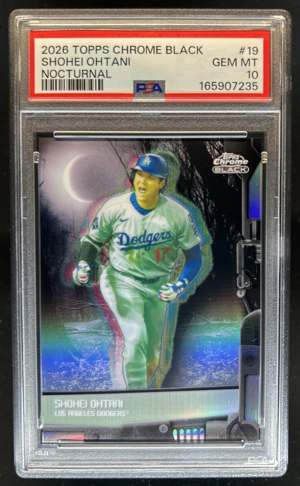 2026 Topps Chrome Black Shohei Ohtani Nocturnal Refractor SSP #NOC-19 PSA 10