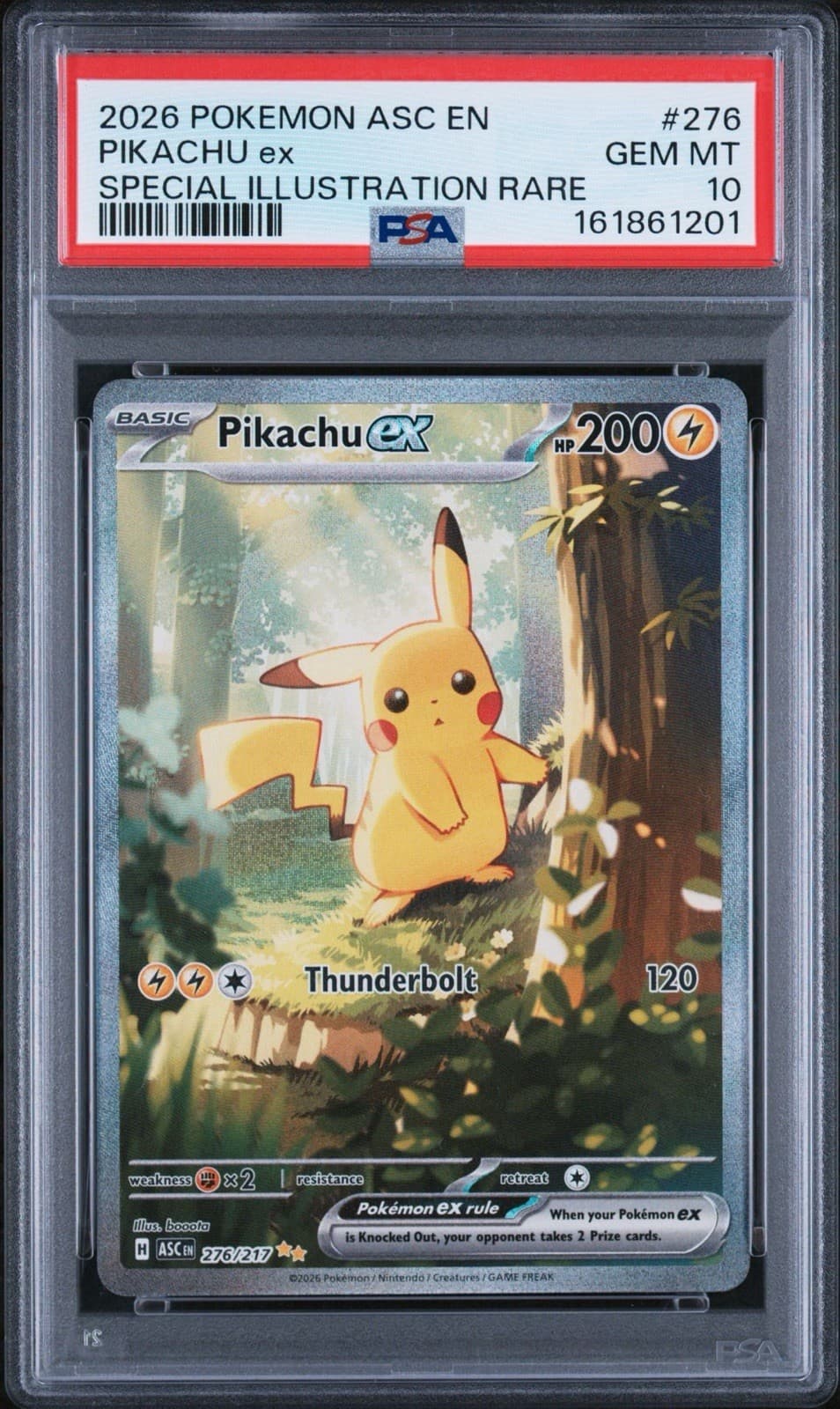 2026 POKEMON ASC EN-ASCENDED HEROES SPECIAL ILLUSTRATION RARE PIKACHU EX PSA 10