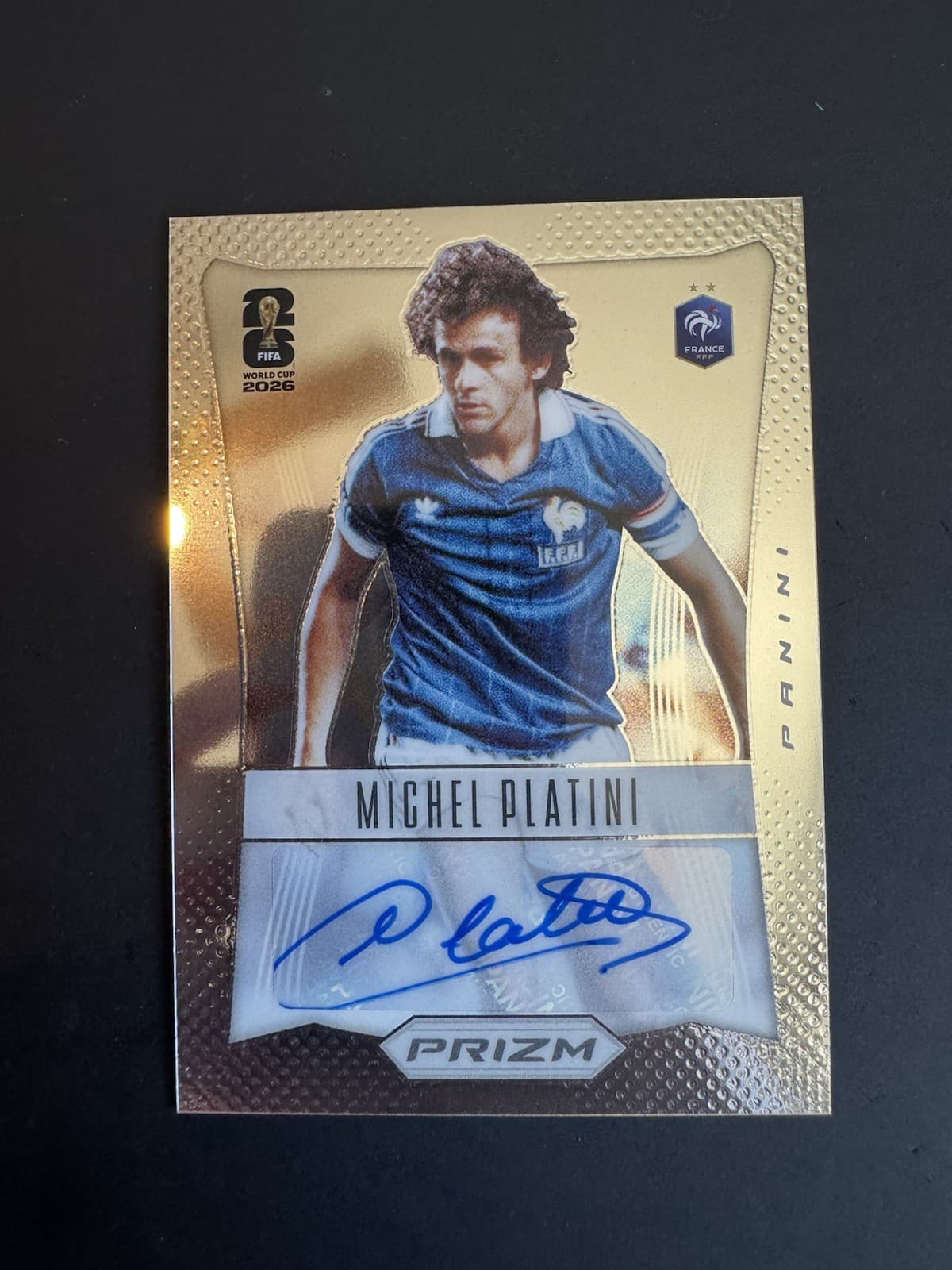 Panini Prizm FIFA World Cup 2026 Michel Platini France Auto Insert 12-MP