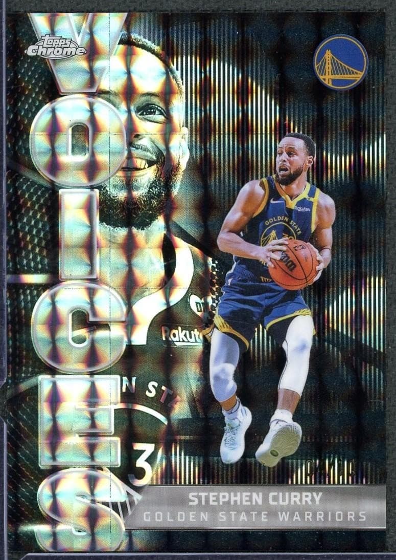 2025-26 Topps Chrome Stephen Curry Voices Refractors Black Geometric /10