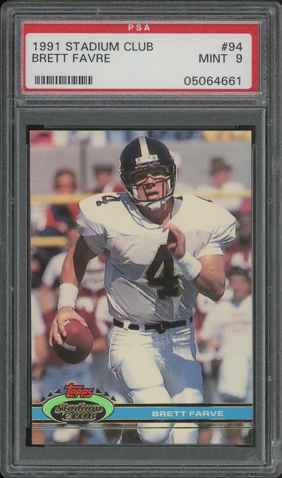 1991 Topps Stadium Club Football #94 Brett Favre Rookie PSA 9 (MINT)