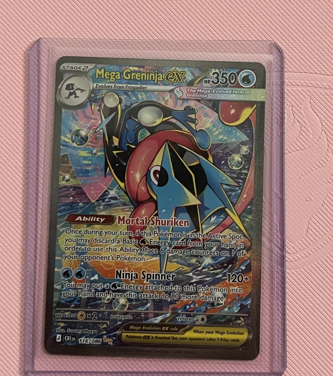 Mega Greninja EX 116/086 Full Art Holo Ultra Rare Water Pokemon TCG Card