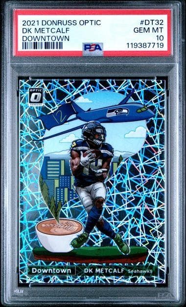 2021 Panini Donruss Optic DK Metcalf Downtown #DT-32 PSA 10